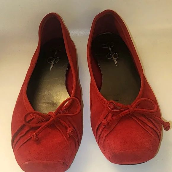 Jessica Simpson Red Women's Ballet Flats Size 8 - Picture 2 of 4